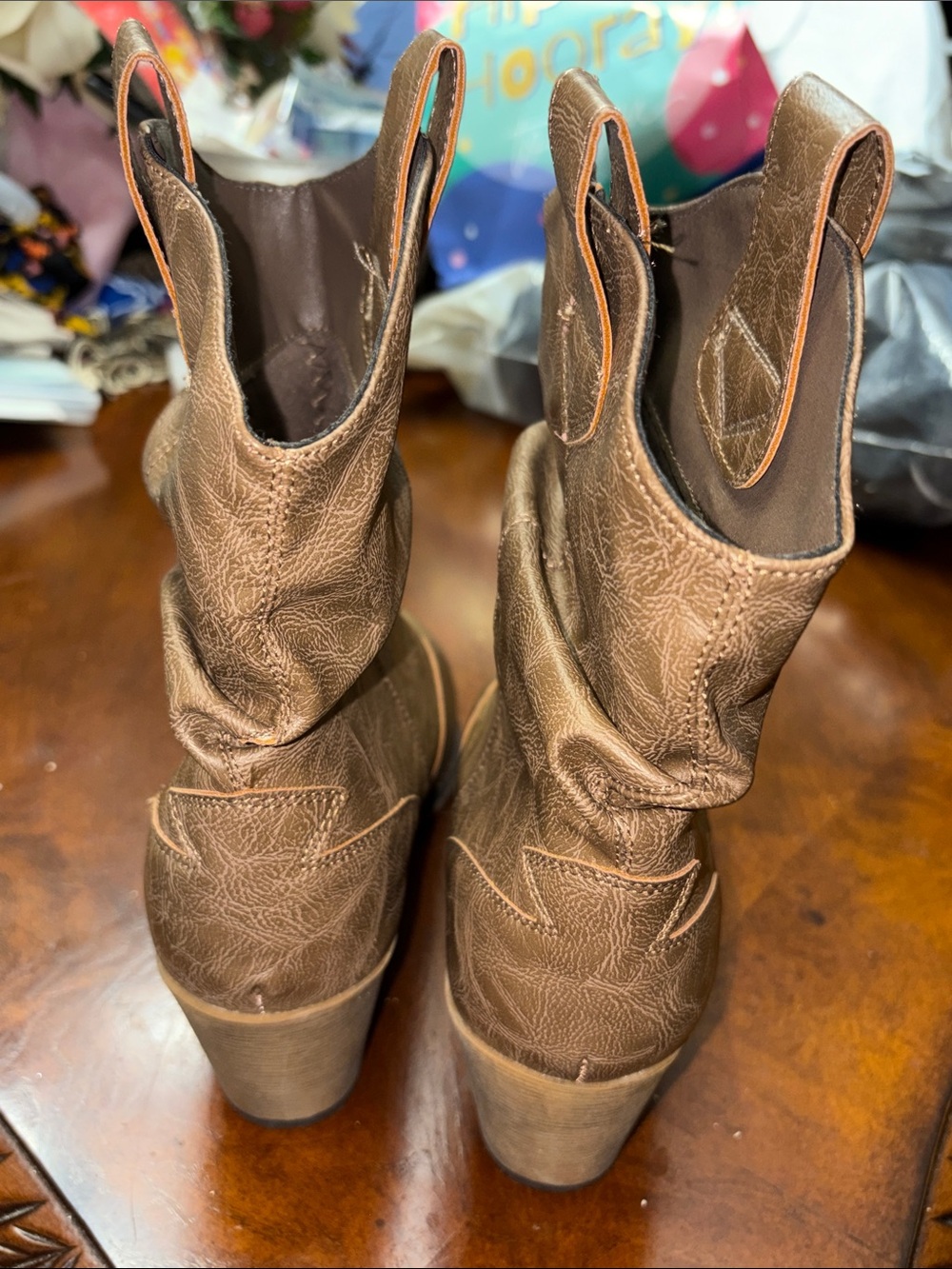 Charles Albert Brown Lace-Up Western Ankle Boots - Picture 2 of 9